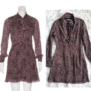 Rebecca Minkoff Silk Dress, Long sleeve, tie neck